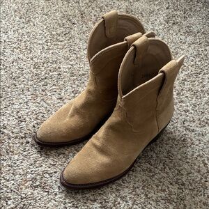 Tecovas Light Brown Suede Boots